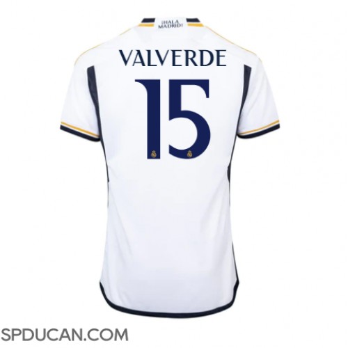 Muški Nogometni Dres Real Madrid Federico Valverde #15 Domaci 2023-24 Kratak Rukav